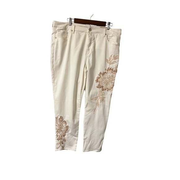 Chicos So Slimming Girlfriend Slim Leg Ankle Pants Size 3.5R size 16 - Picture 1 of 4